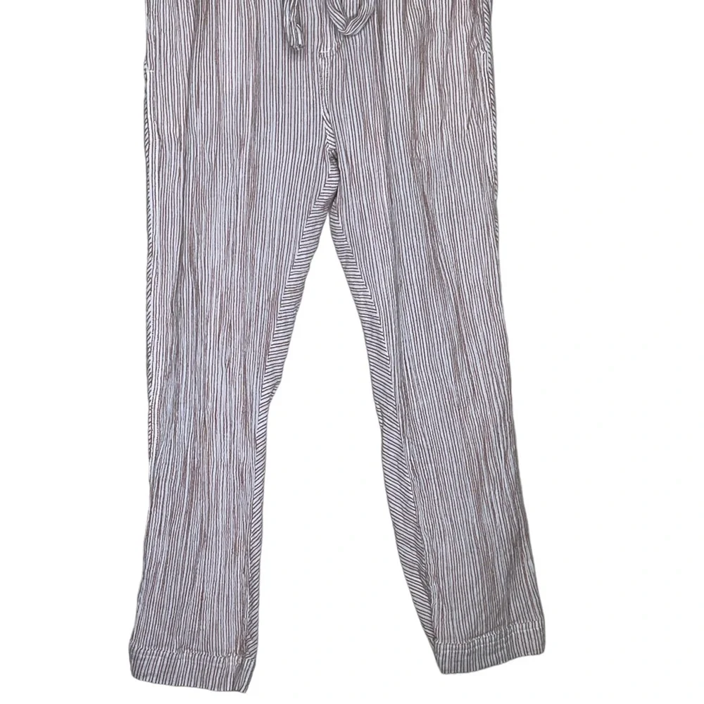 Free People Rumors Yarn Dye In Neutral Dusty Rose & Cream Size 0 Harem Pants